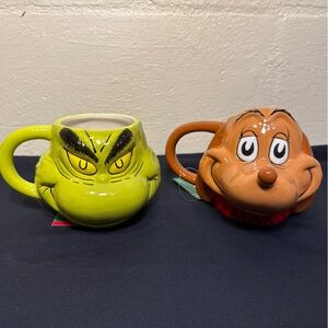 Grinch And Max 3D Grinch Ceramic Mug 16 Oz Ceramic Coffee Mugs Bioworld NEW